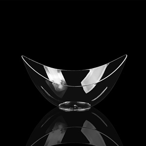 Pratos de Sobremesa de Plástico Descartáveis de Grau Alimentício Transparentes Criativos para Pudim e Mousse - Product Image 4