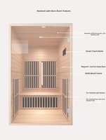 Sauna infrarouge intérieur de luxe pour 1 personne, spectre complet