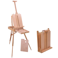 Bview — boîte de peinture Antique Portable, pour peinture, en bois de hêtre