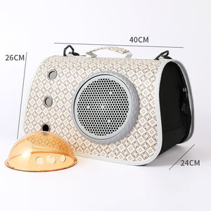 Bolsa de Transporte para Mascotas, Tipo Bandolera, Plegable, de PU de Lujo, con Cierre, para Perros y Gatos - Product Image 5