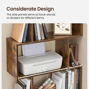 Estantería Moderna de Bambú de 5 Niveles, Ecológica y Hecha a Mano, con Estantes de Almacenamiento para Sala de Estar y Oficina en Casa - Product Image 3