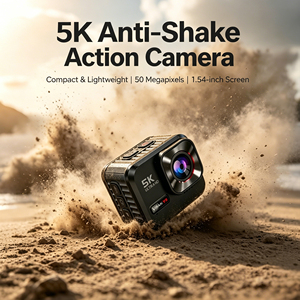 Videocamera Sportiva Impermeabile IP68 per Esterni, Sensore COMS 4K 60 Fps, Wi-Fi <span class=keywords><strong>Pro</strong></span>, Angolo Ampio 160°, Videocamera per Casco con EIS, Fotocamera Sportiva 5K - Product Image 2