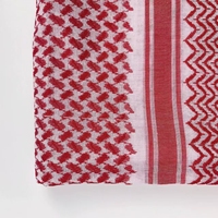 Foulard carré Shemagh Keffiyeh en popeline polyester/coton, turban ethnique arabe musulman yéménite palestinien, respirant, toutes saisons