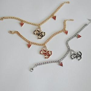 Pulsera Estilo Coreano con Letra <span class=keywords><strong>GUESS</strong></span>, Esmalte Colorido y Diseño Geométrico, Hermosa y Elegante Pulsera de Diseñador - Product Image 4