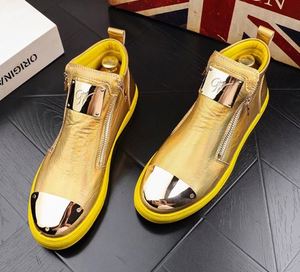 Chaussures de course décontractées montantes pour hommes, à semelle épaisse, style bottines, blanches, tendance, pour l'extérieur, petites tailles - Product Image 5