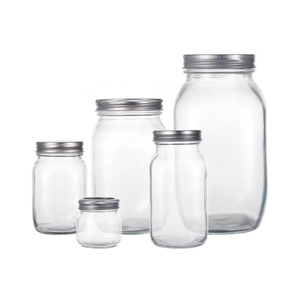 Tùy Chỉnh Bán Buôn <span class=keywords><strong>Mason</strong></span> Jar Cốc 150Ml 250Ml 380Ml 500Ml 750Ml 1000Ml Thủy Tinh Với Vít Kim Loại Bìa - Product Image 6