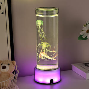 Nieuw Klein Formaat Home Decor Landscaping Transparant Rgb Kleurverandering Basis Kinderen Cadeau Creatieve Nieuwigheid Kwallen Licht Led - Product Image 1