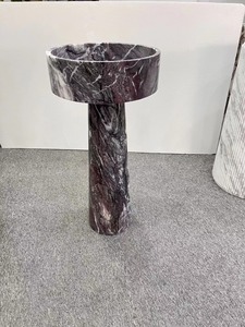 <span class=keywords><strong>Colonne</strong></span> en marbre vert indien autoportante au design moderne pour <span class=keywords><strong>salle</strong></span> <span class=keywords><strong>de</strong></span> <span class=keywords><strong>bain</strong></span> d'hôtel avec vasque sur pied et égouttoir - Product Image 6