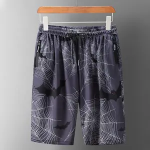 Bañador de poliéster a la moda para hombre, ropa de playa con estampado digital, pantalones cortos de malla personalizados para hombre