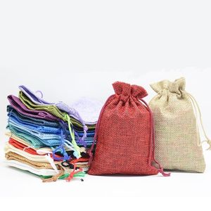 Bolsa de embalaje personalizada duradera de material <span class=keywords><strong>natural</strong></span>, venta al por mayor, bolsas de arpillera reutilizables, proveedor de bolsas de regalo mini con etiqueta privada - Product Image 2