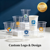 Op maat bedrukte 16 oz U-vormige PP plastic bekers met koepeldeksels voor ijskoffie, matcha, fruitthee, sap en koude dranken