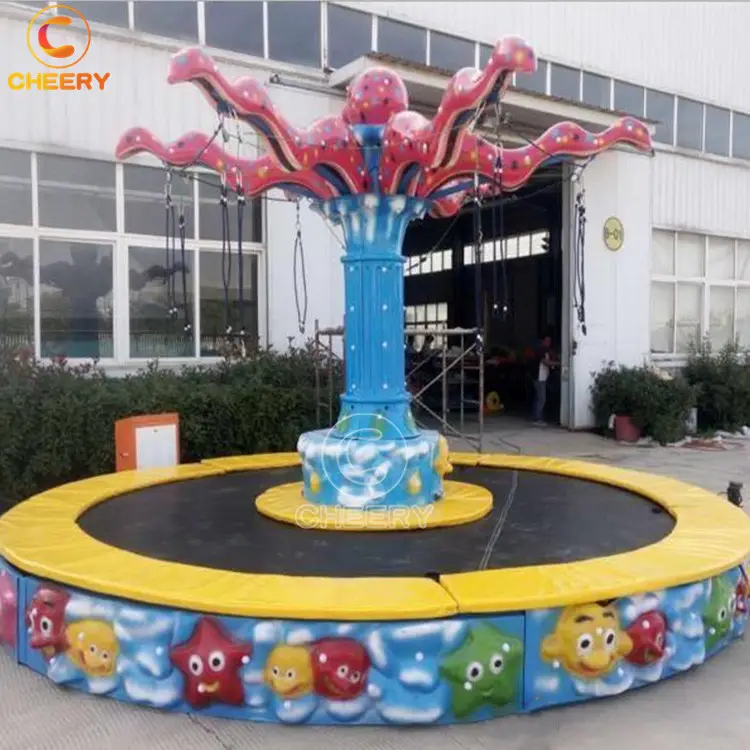 Các điểm tham quan phổ biến ngoài trời vuông công viên giải trí thiết bị trẻ em trò chơi bạch tuộc Bungee Trampoline để bán
