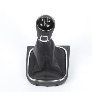 Pommeau de levier de vitesse en cuir pour Volkswagen Golf 6, manuel, 5 ou 6 vitesses, design ergonomique - Product Image 4