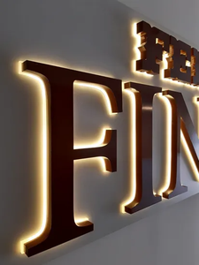 Papan Nama Bisnis Akrilik 3D Custom dengan Lampu LED, Papan Tanda Bercahaya Halo untuk Bar, Kafe, Rumah, Salon, Logo LED, Signage, Google Assistant - Product Image 3