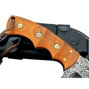Couteaux de chasse de qualité supérieure 2026, fabriqués à la main en acier au carbone de qualité industrielle, lame fixe, manche en bois, couteaux personnalisables OEM - Product Image 4
