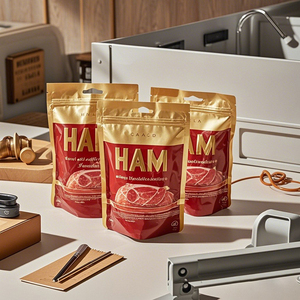 Pochette d'emballage <span class=keywords><strong>de</strong></span> boulettes congelées <span class=keywords><strong>de</strong></span> fruits <span class=keywords><strong>de</strong></span> mer scellées à dos en plastique imprimé personnalisé sac <span class=keywords><strong>de</strong></span> <span class=keywords><strong>jambon</strong></span> <span class=keywords><strong>de</strong></span> viande avec votre logo - Product Image 3