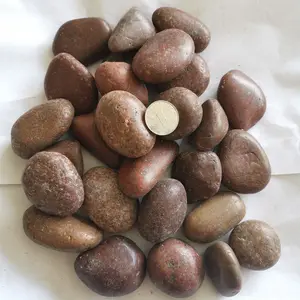 Red River Pebbles Garden Decoration Red Polished Stone Pebble