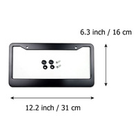 Cadre de plaque d'immatriculation universel en métal aluminium personnalisé avec capuchons de vis pour la promotion des concessionnaires automobiles