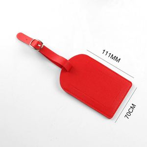 Etiqueta de equipaje de cuero PU de lujo ajustable multicolor para tarjeta de embarque, 11x7cm, lavable y antideslizante - Product Image 3