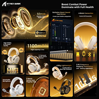 Auriculares Inalámbricos para Juegos Attack Shark L30PRO 4 en 1, 2.4GHz/BT/3.5mm/USB-C, Baja Latencia para PC, PS5, Switch, Móvil