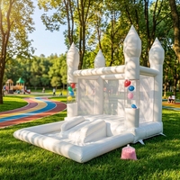 Château gonflable en PVC couleur personnalisée, mini-glissades, jeux de plein air, piscines à balles, ballons flottants, bulle commerciale
