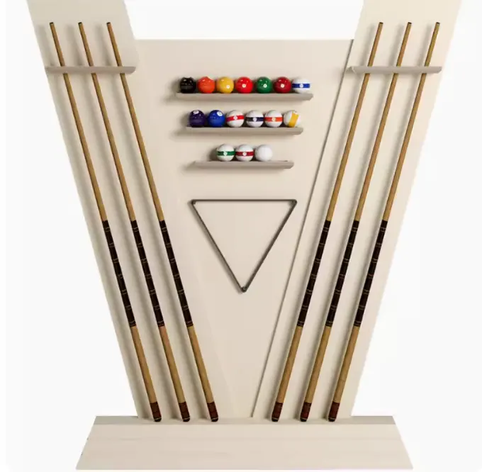 Pool Cue Rack Pool Table Accessories for Billiard Room Wall mounted display cue cabinet