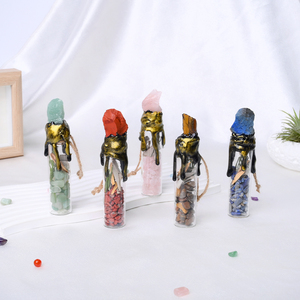 งานฝีมือคริสตัลดีไซน์ใหม่ ขวดแก้วใส่หินดิบธรรมชาติทำมือ สำหรับบำบัดรักษา - Product Image 1