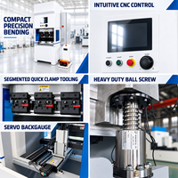 Presse plieuse CNC électrique compacte de haute précision 12T 600 mm à servo unique pour petites pièces en tôle et boîtiers industriels