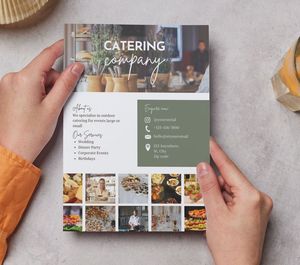 Thanh lịch quán cà phê nhà hàng menu/tờ rơi thiết kế Cmyk in ấn biểu tượng tùy chỉnh giấy tráng cho tùy chỉnh in menu/tập tài liệu/tài liệu quảng cáo - Product Image 1