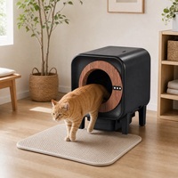 Bac à litière intelligent pour chat de 75 L avec nettoyage automatique, élimination des odeurs, contrôle par application WiFi, en plastique ABS