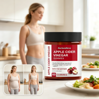 OEM Apple Cider Vinegar Gummies ACV Detox Cleanse Support Dietary Supplement 60 Count Soft Candy Manufacturer Wholesale