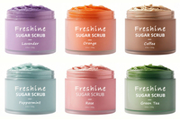 Fabricant OEM de produits de soin de la peau, gommage au sucre de karité, produits de nettoyage naturels en marque privée, masque exfoliant pour les pieds, gommage corporel