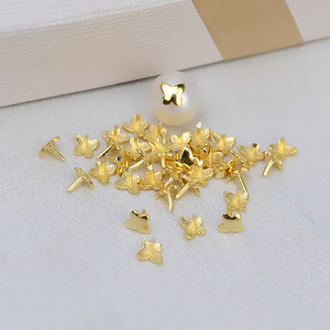 DIY 10 pièces, perles à traverser le trou en argent S925, petites, en forme de papillon, de fleur, de chapeau, de style baroque, pour accessoires de perles DIY, plaquées - Product Image 3