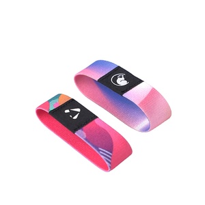 Custom Logo Reusable Wrist Bands Strap Smart Rfid NTAG 215 Chip Access Control Bracelet Stretchy Elastic Woven NFC Band