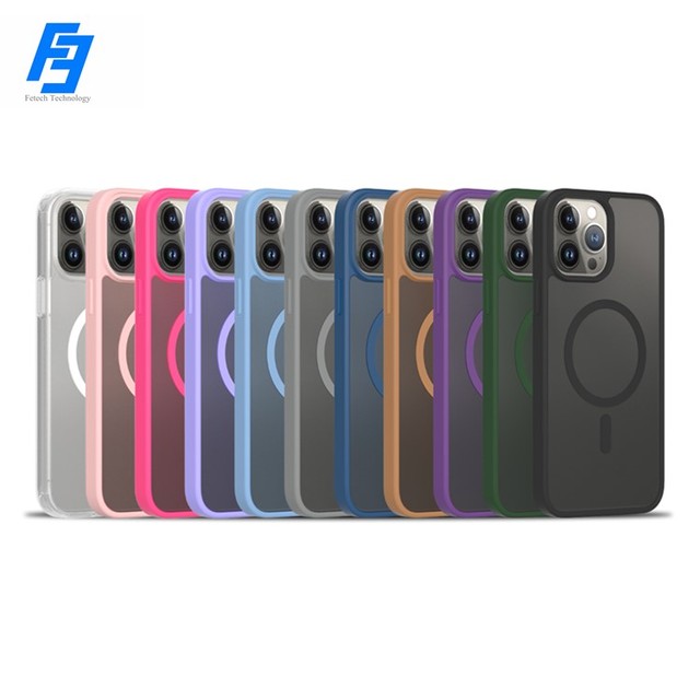 Smooth Skin Touch Anti-Fingerprint Anti-Stain Shockproof Magnetic Phone Case PC+TPU for IPhone/Motorola/Samsung/Google