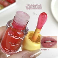 SHAQINUO Baume à lèvres transparent effet cristal, nourrissant pour lèvres sèches, repulpant, lissant, brillant, hydratant, rehausse la luminosité