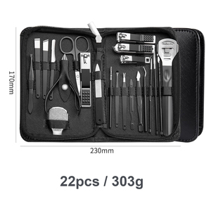 ชุดทำเล็บมือเล็บเท้าสำหรับเด็กหญิงเด็กชายสีดำ30ชิ้นชุดเครื่องมือดูแลเล็บส่วนบุคคลเหล็กชุดกรรไกรตัดเล็บ - Product Image 4