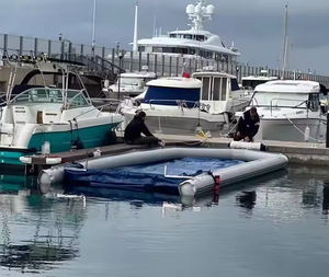 Venta al por mayor de fábrica: Plataforma flotante inflable de PVC para embarcaciones, refugios para muelles de carga, elevadores de barcos y plataformas de estacionamiento para motos acuáticas. - Product Image 3