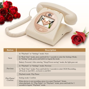 <span class=keywords><strong>James</strong></span> tiệc cưới 1080p Video & âm thanh sổ lưu bút điện thoại tiệc sinh nhật Chào mừng tin nhắn video âm thanh cuốn sách khách Retro - Product Image 5