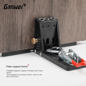 Morsetto per giunzioni di pannelli CNC in lega di alluminio pieghevole, strumento di posizionamento per fori obliqui e per fori con angolo, per carpentieri, 4 anni - Product Image 4