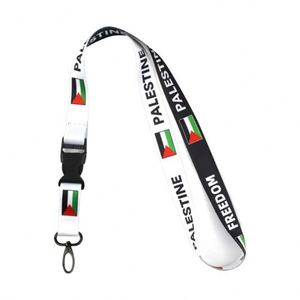Manufacturer Promotional Bulk Printed Sublimation Logo Custom Palestine <b>Lanyard</b> With Set Item - Product Image 4