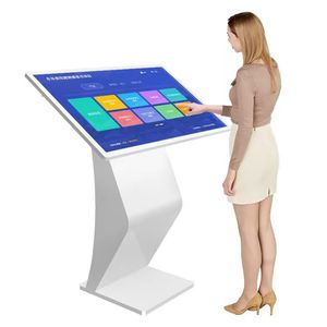Kiosco con Pantalla Táctil de 43 Pulgadas, PC Táctil Todo en Uno, Soporte en Forma de K, Señalización Digital, Kiosco de Autoservicio Android/Windows, 3840*2160 FHD - Product Image 1