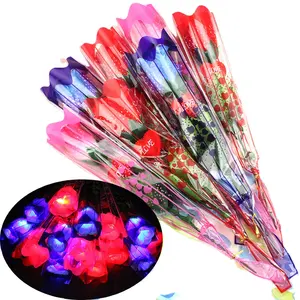 LED Lights Rose Flower Eternal Light Emitting Rose Valentine's Day Gift Christmas Party Decoration Home Decoration Wholesale