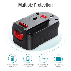 18ボルト6000Mah5000mAh交換用リチウムイオン充電式リチウムイオン18vバッテリー (ブラックおよびデッカーhpb18電動工具用) - Product Image 3