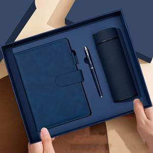 Ensemble cadeau de carnet magnétique A5 haut de gamme avec logo personnalisé, comprenant un thermos d'affaires, cadeau d'entreprise pour la reconnaissance des employés - Product Image 1