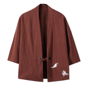 Cardigan pour hommes et femmes, dragon <span class=keywords><strong>chinois</strong></span>, vêtements traditionnels japonais, vêtements asiatiques, grue samouraï, style japonais, <span class=keywords><strong>kimono</strong></span>, manteau haori - Product Image 5