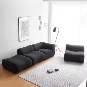 Italian Modern Chesterfield Living Room <strong>Sofa</strong> Set with Sponge Filled Sectional Couches for Mall Use - Product Image 2