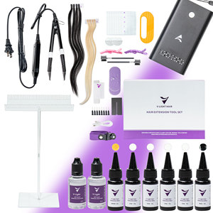 Tùy Chỉnh Salon Cửa Hàng Hiển Thị Giá Đứng Chủ Cho Phần Mở Rộng Tóc V Ánh Sáng Máy Công Cụ Thiết Lập Acrylic Chất Liệu - Product Image 1