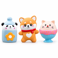 Ensemble de 18 jouets pour chiens mignons en forme d'animaux de dessin animé, mini jouets à mâcher en latex qui couinent, jouets pour animaux de compagnie assortis pour chiens de petite et moyenne taille