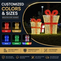 Boîte Cadeau en Acrylique LED 3D sur Mesure, Conception Directe du Fabricant, Motif pour Projet d'Éclairage d'Événements Festifs en Place Publique